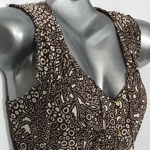 IZOD boho hippie v neck sleeveless blouse - Picture 7 of 8